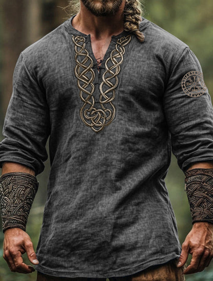 Férfi retro művészet nyomtatás alkalmi felső