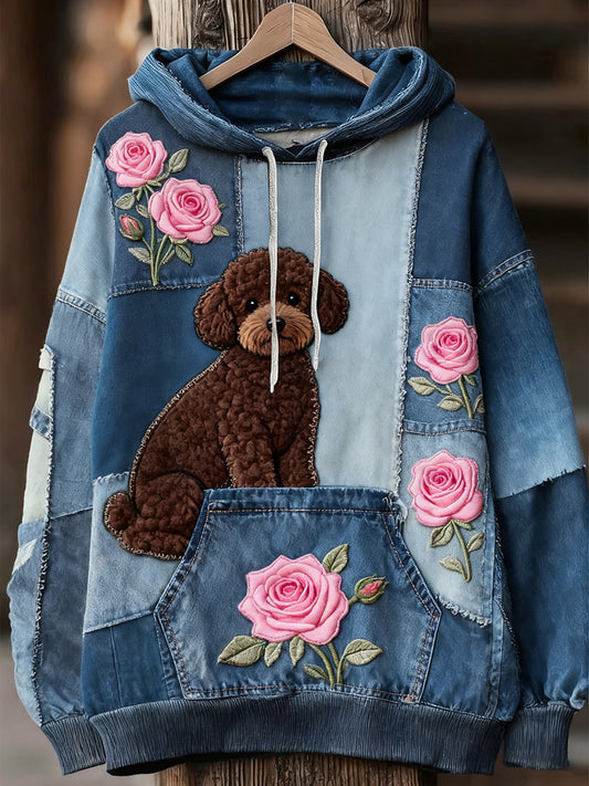 Unisex állat művészet nyomtatás alkalmi vintage kapucnis