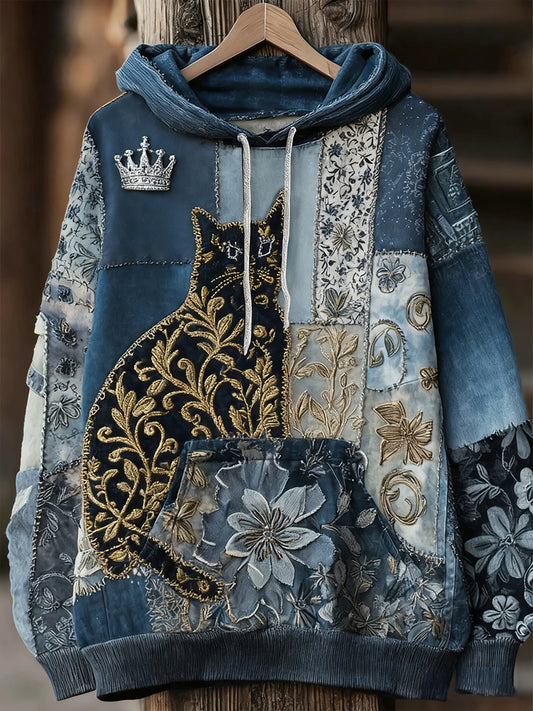 Unisex állat művészet nyomtatás alkalmi vintage kapucnis