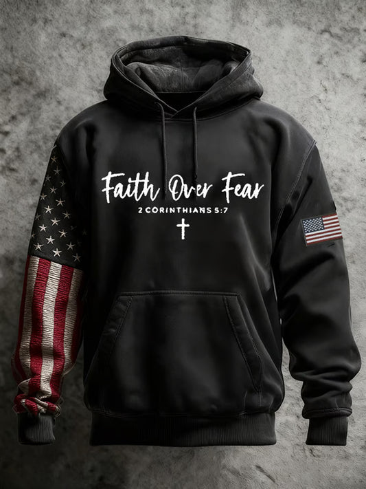 Férfi vintage hit alkalmi hoodie