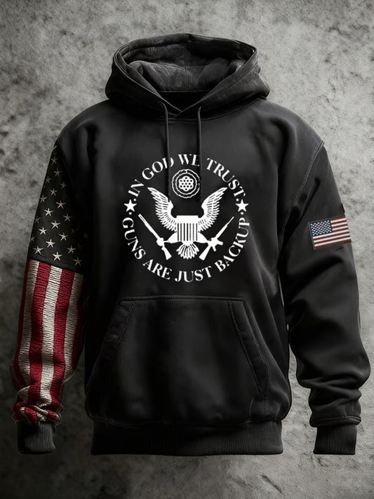 Férfi vintage hit alkalmi hoodie