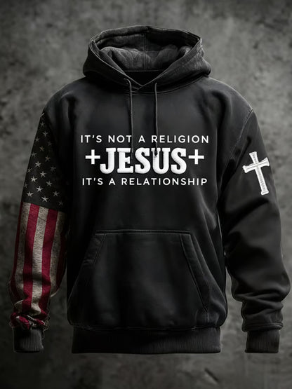 Férfi vintage hit alkalmi hoodie