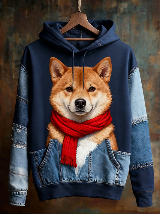 Unisex állat művészet nyomtatás alkalmi vintage kapucnis