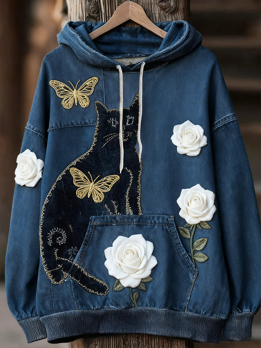 Unisex állat művészet nyomtatás alkalmi vintage kapucnis