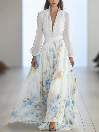 Női vintage bohém virágos ruha