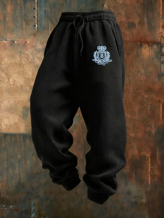 Férfi retro vintage nyomtatás üzleti laza alkalmi nadrág