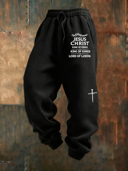 Férfi retro hit nyomtatás laza alkalmi nadrág