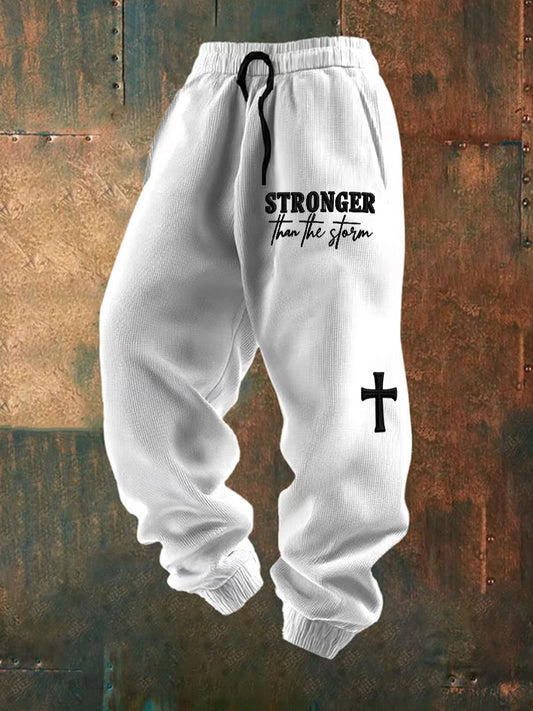 Férfi retro hit nyomtatás laza alkalmi nadrág