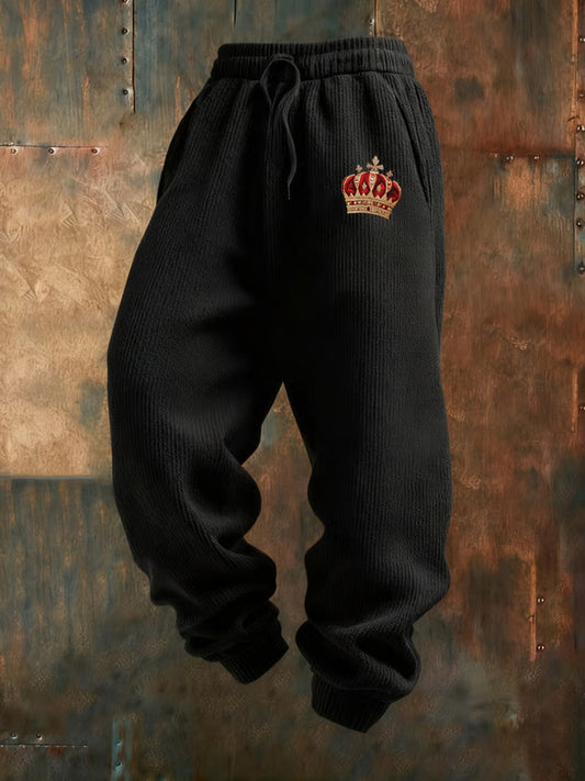 Férfi retro vintage nyomtatás üzleti laza alkalmi nadrág