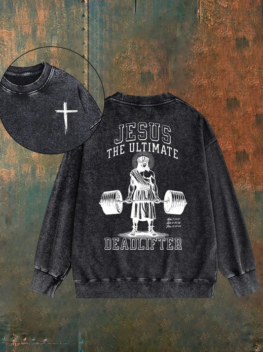 Férfi vintage szomorú keresztény alkalmi pulóver