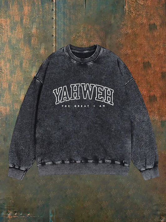 Férfi vintage szomorú keresztény alkalmi pulóver