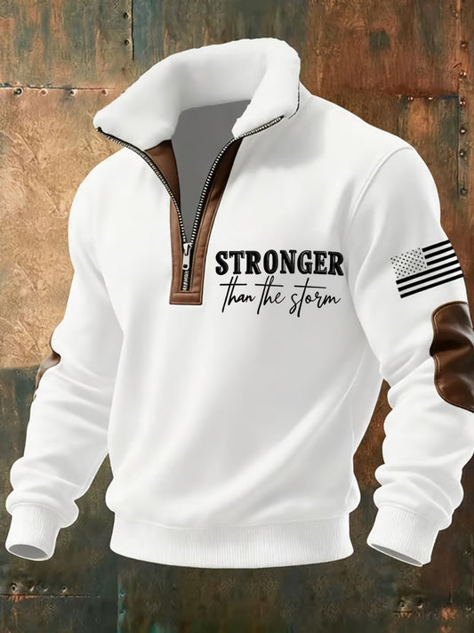 Férfi vintage art faith alkalmi pulóver