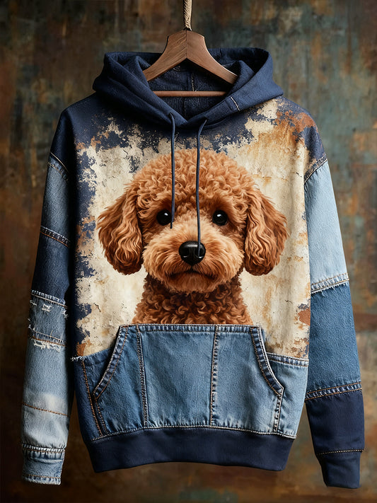 Unisex állat művészet nyomtatás alkalmi vintage kapucnis