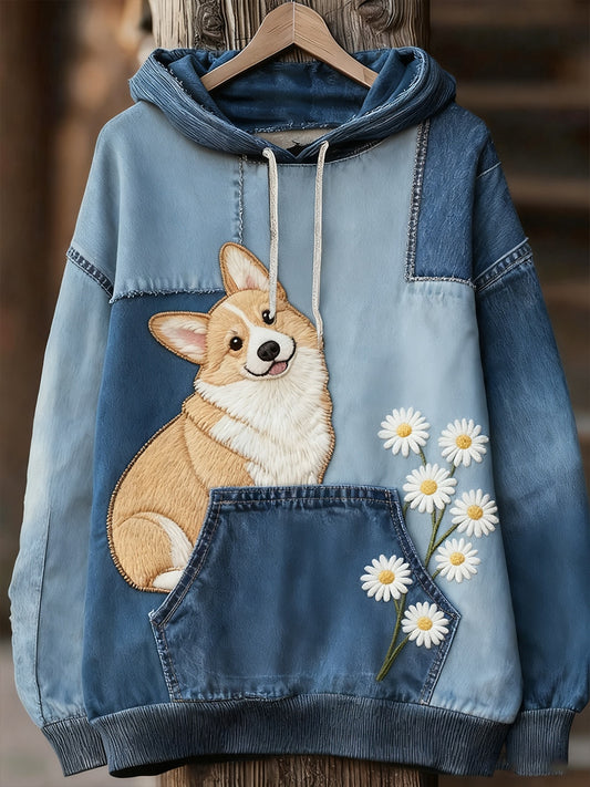 Unisex állat művészet nyomtatás alkalmi vintage kapucnis